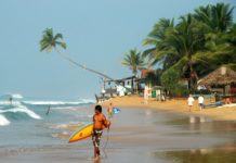 Шри-Ланка, Море, Пляж, Серфинг